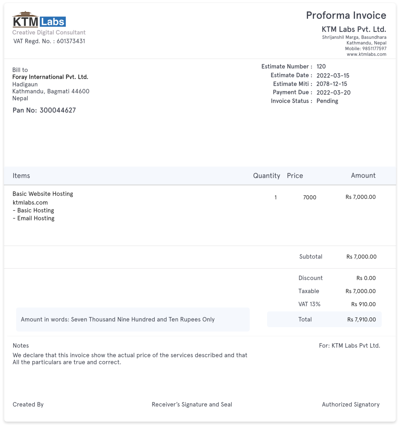 VAT Bills - IRD Approved VAT Bills System